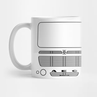 AEC Mandator classic truck outline graphic (black) Mug